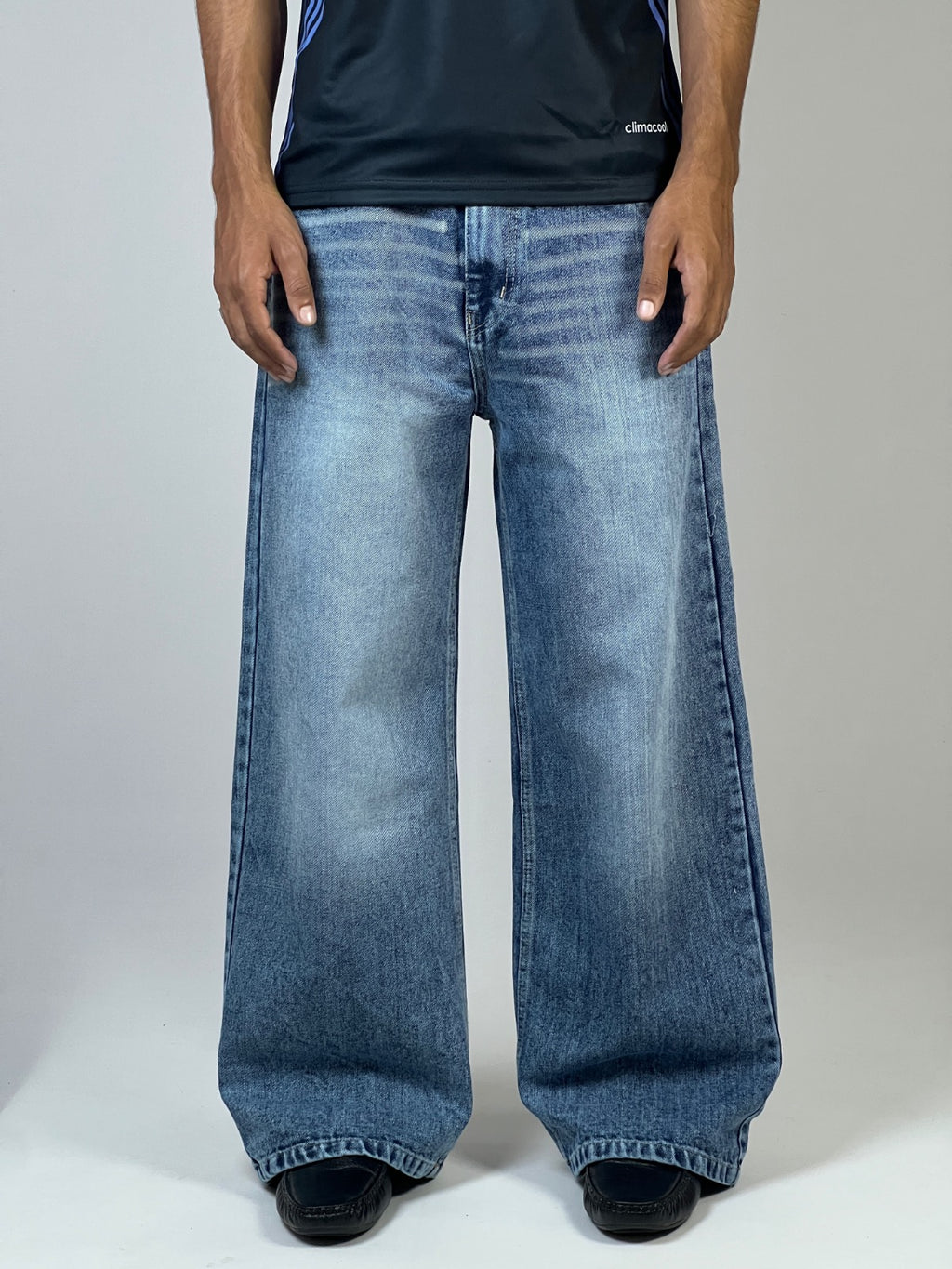 Blue wash baggy