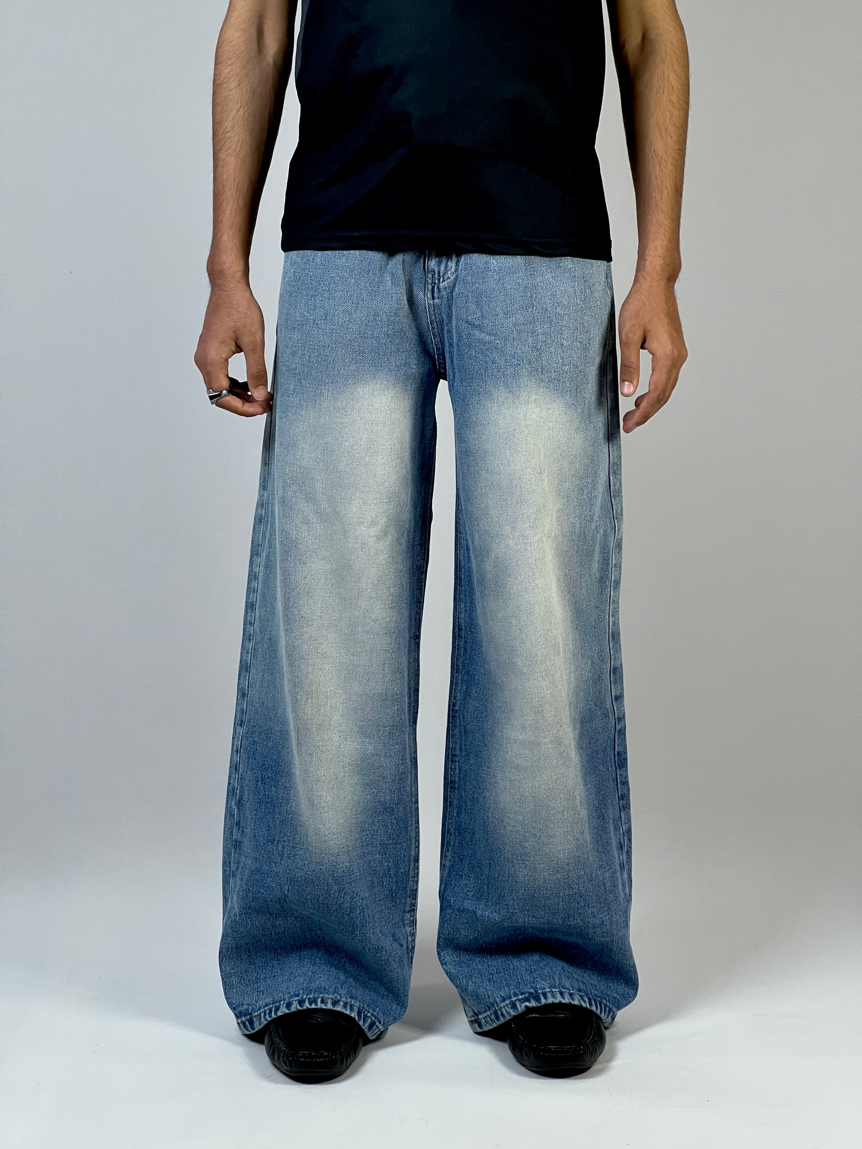 Retro blue baggy