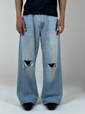 Knee cut baggy