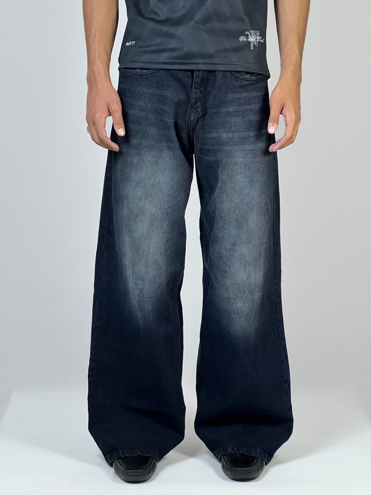 Dark indigo baggy