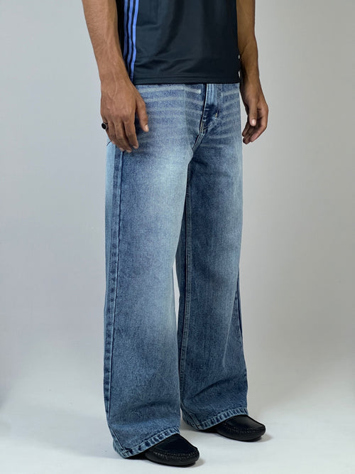 Blue wash baggy