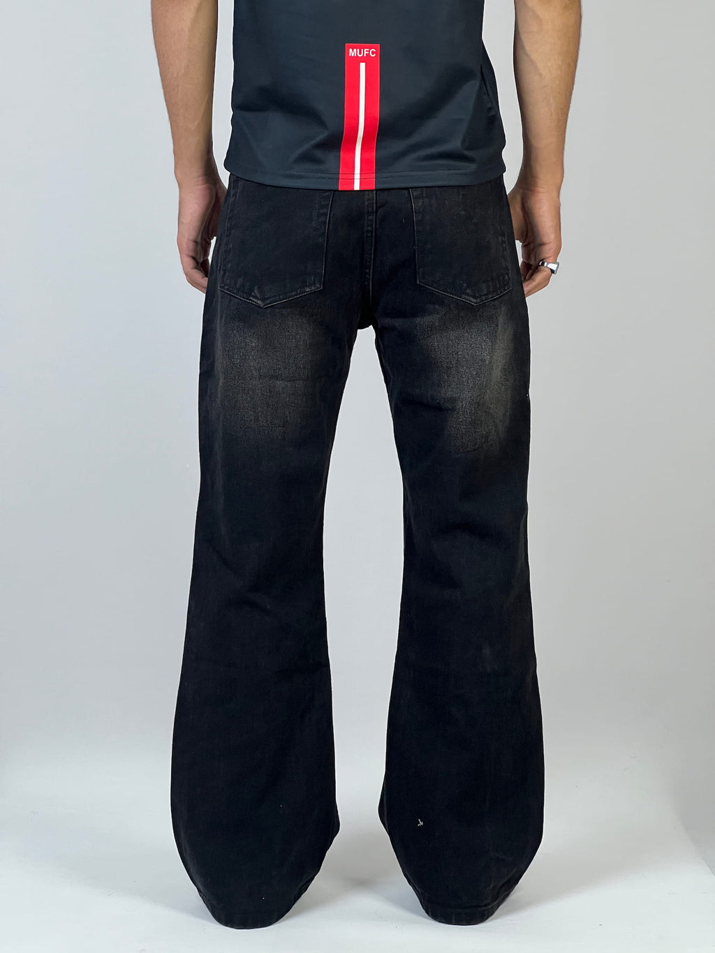 Black washed bootcut