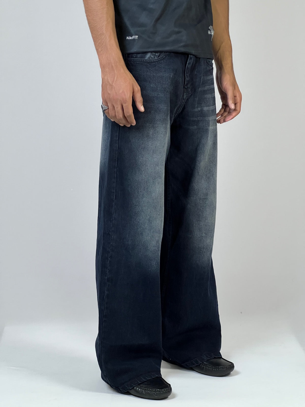 Dark indigo baggy