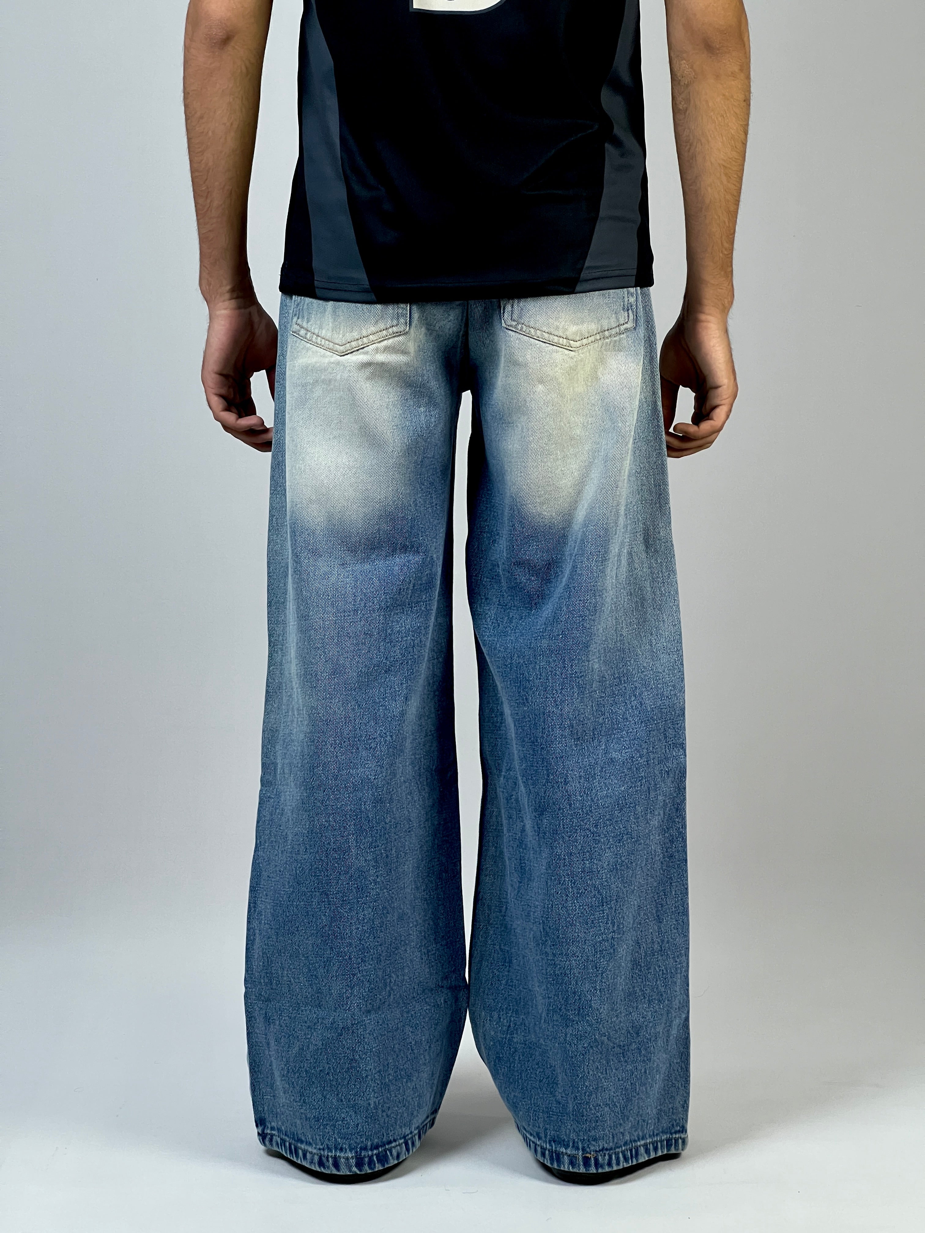 Retro blue baggy