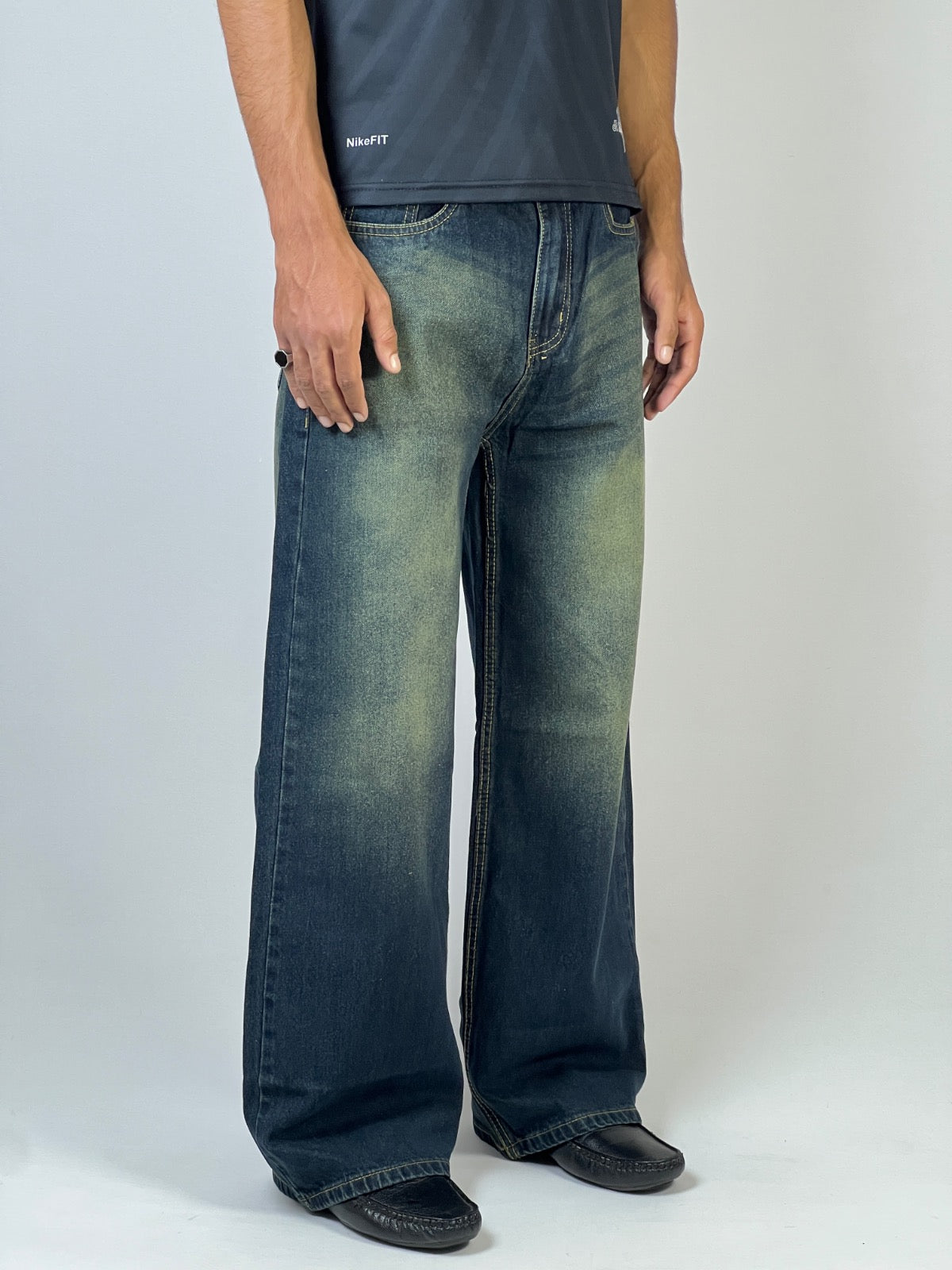 Vintage navy baggy