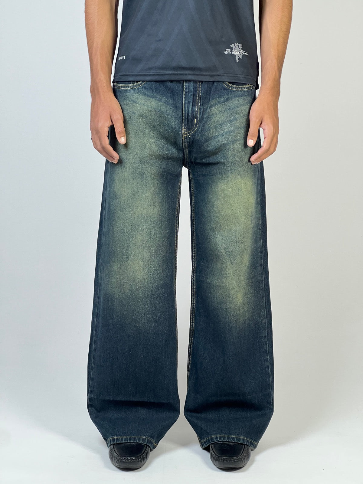 Vintage navy baggy